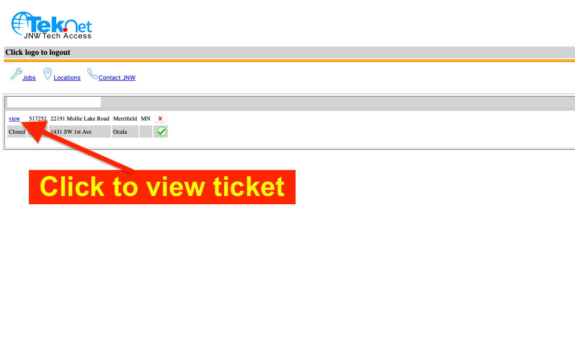 Dashboard view